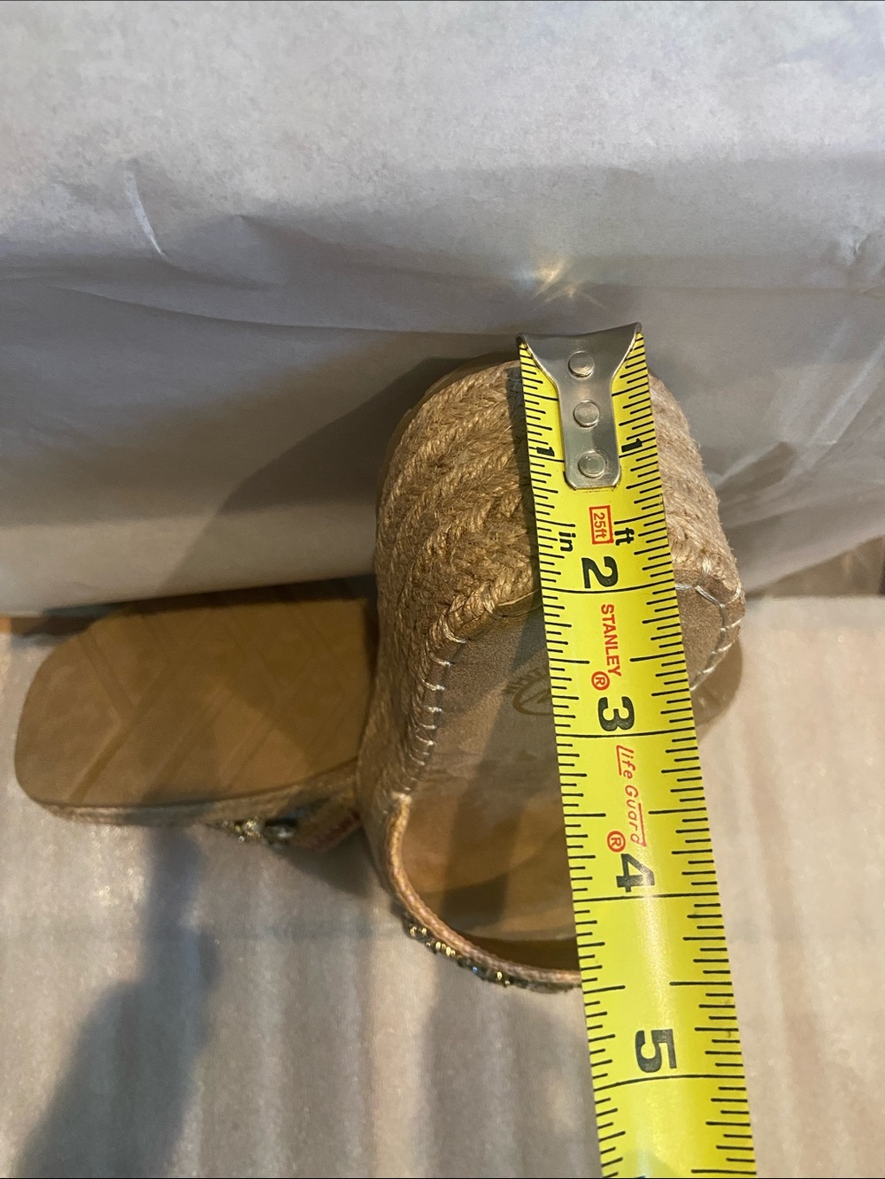White Mountain NWOT Multi Gem Espadrille Slides - Picture 6 of 11